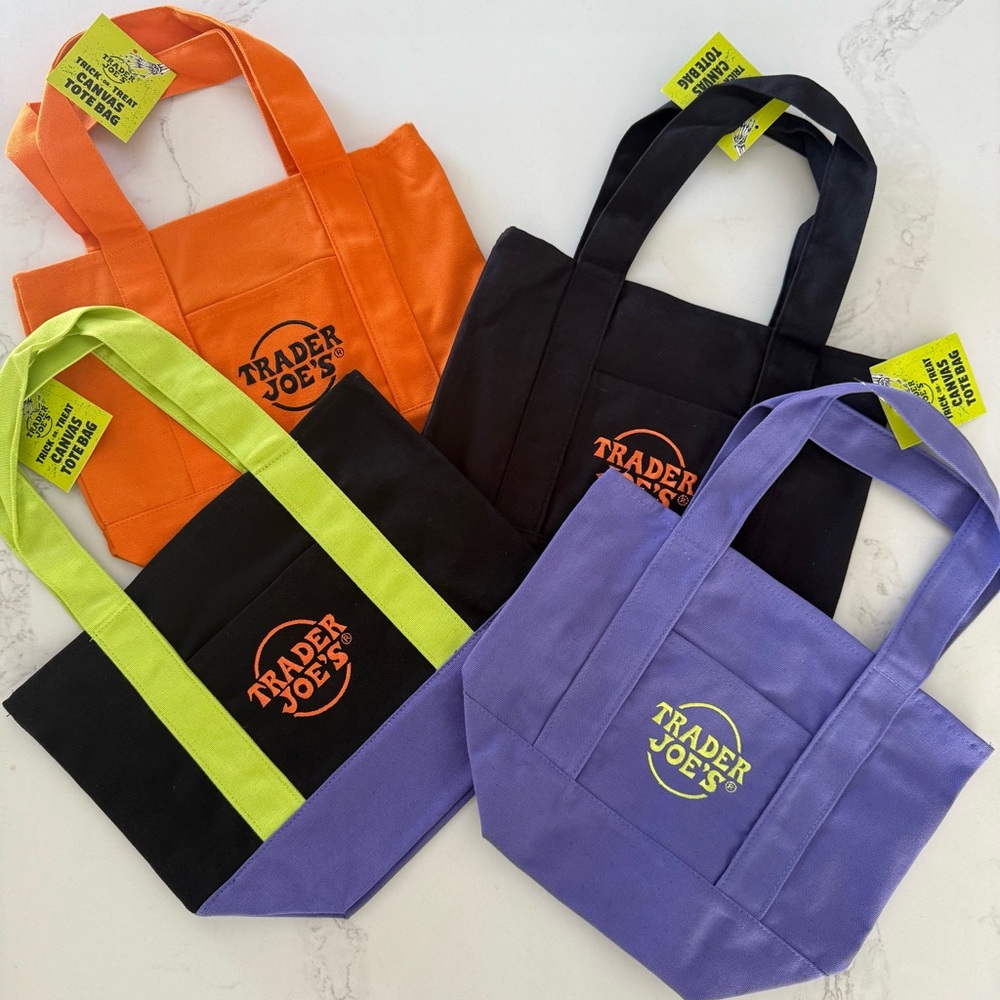 Trader Joe's Fall Reusable Mini Tote Bags Set